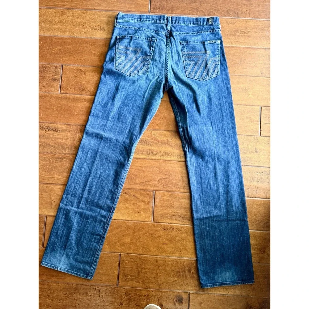 7 For All Mankind The Standard Straight Leg Denim Jeans Button Fly 36x33 USA